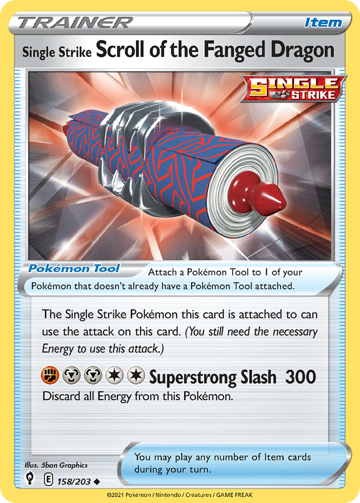 Single Strike Scroll of the Fanged Dragon card front