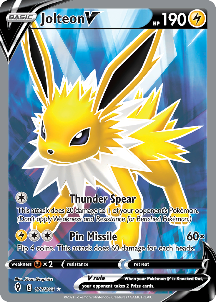 Jolteon V card front