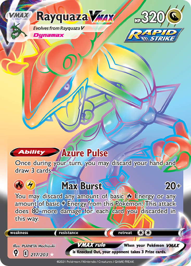 Rayquaza VMAX card front