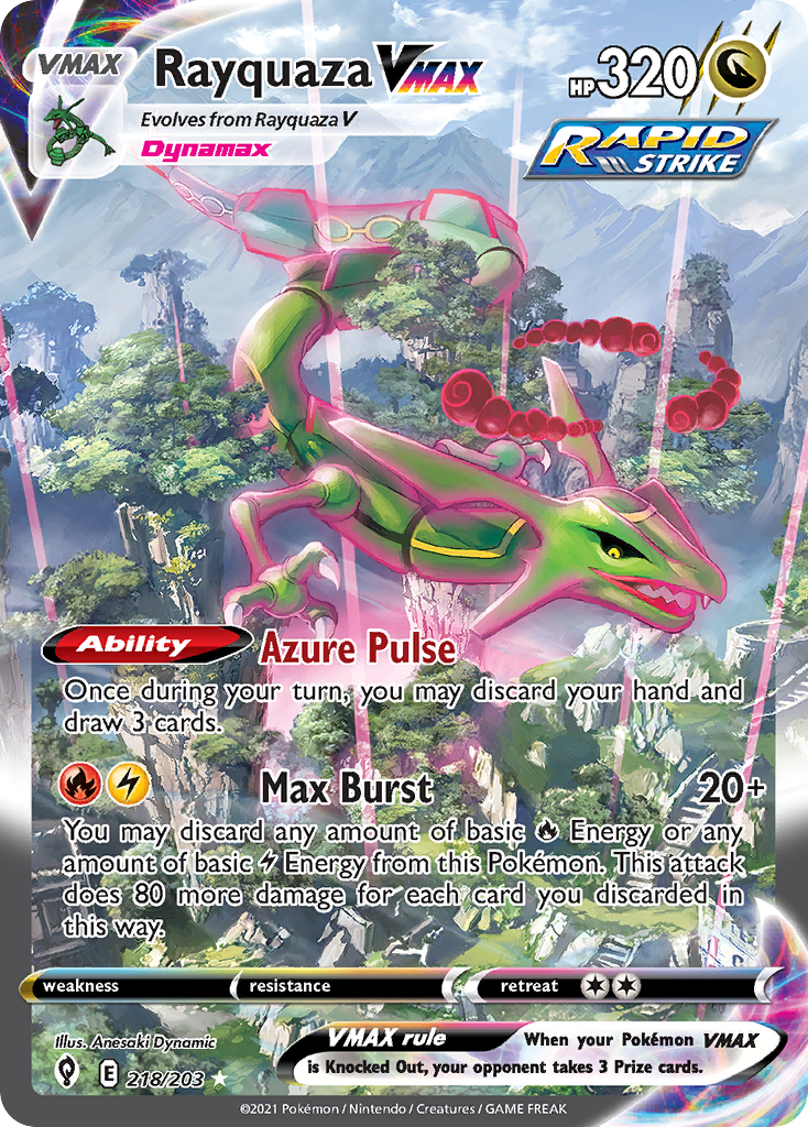Rayquaza VMAX card front