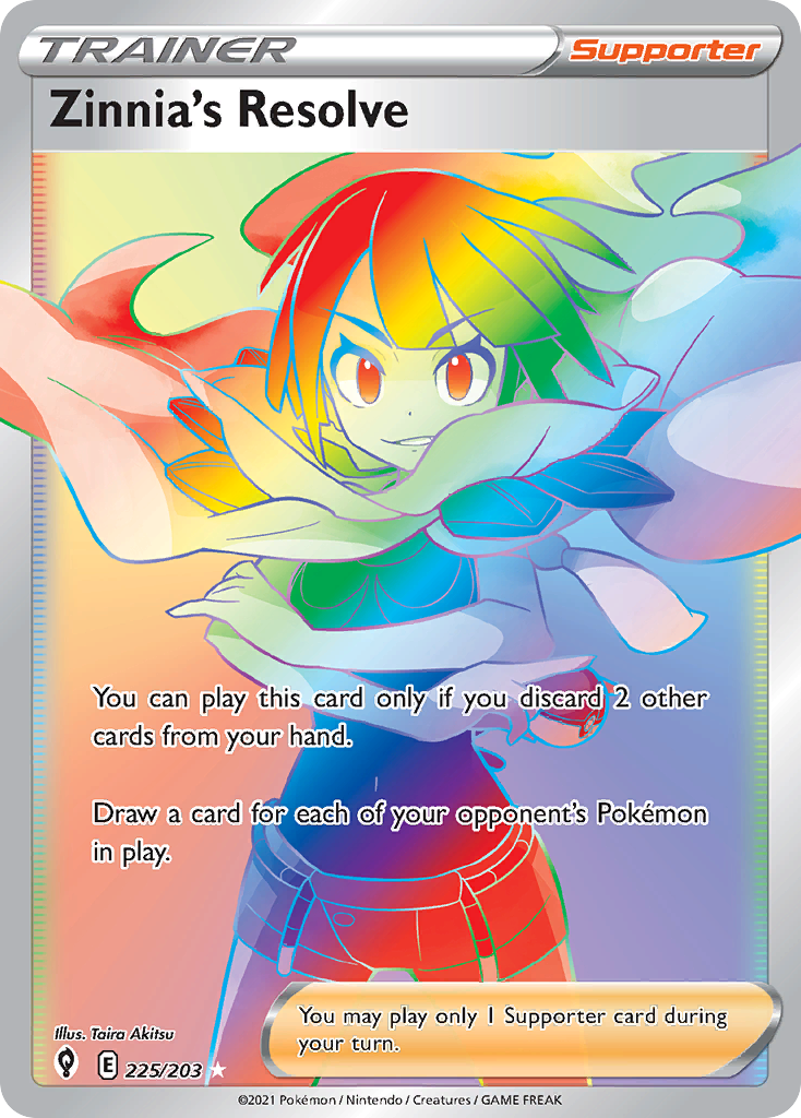 Zinnia's Resolve card front