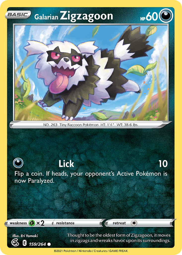 Galarian Zigzagoon card front