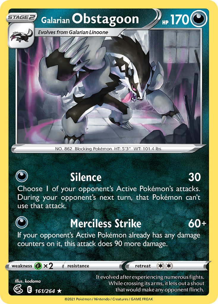 Galarian Obstagoon card front