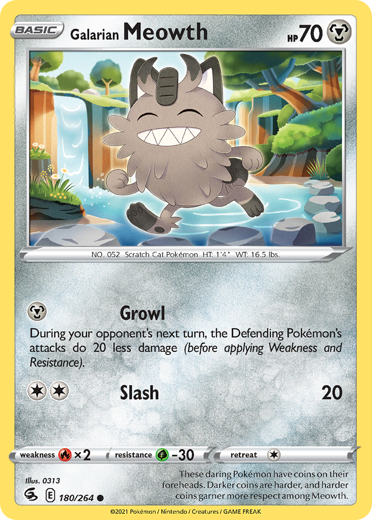Galarian Meowth card front