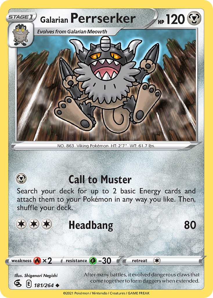 Galarian Perrserker card front