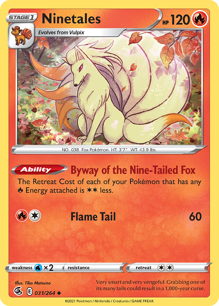 Ninetales card front