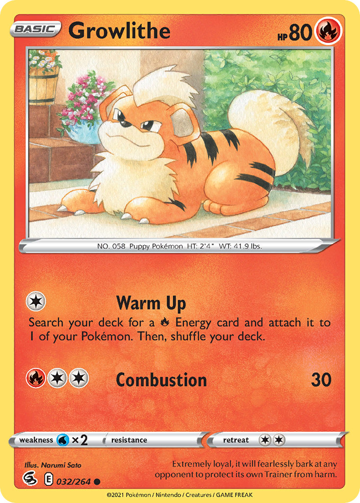 Growlithe card front