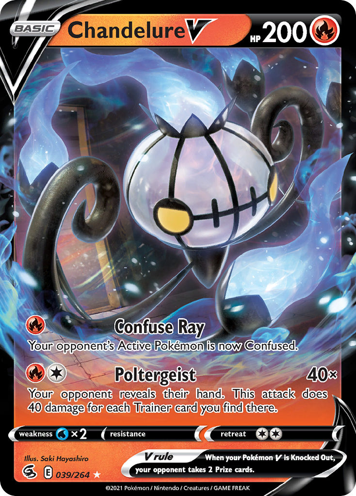 Chandelure V card front