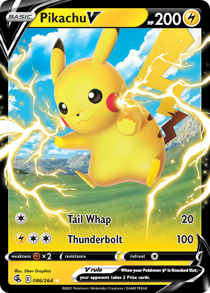 Pikachu V card front