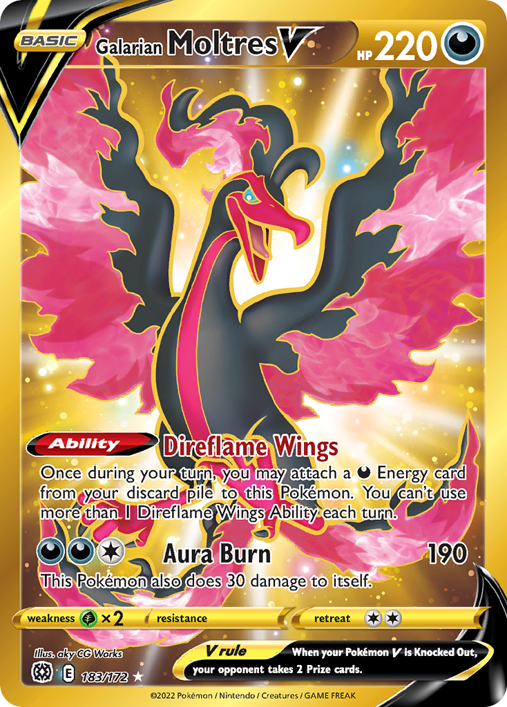 Galarian Moltres V card front