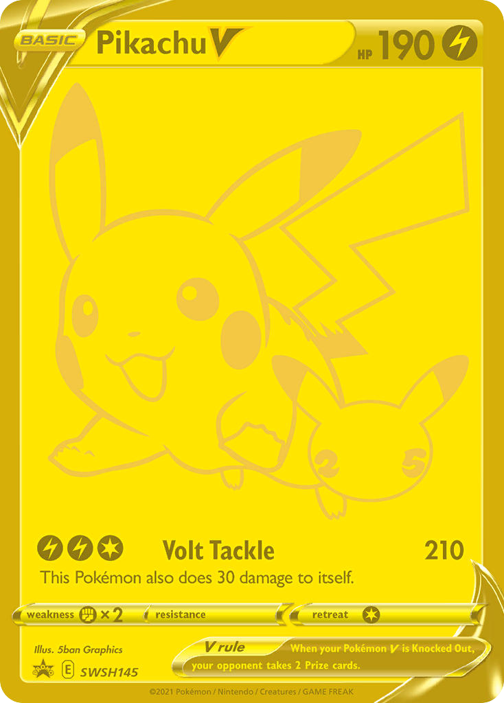 Pikachu V card front