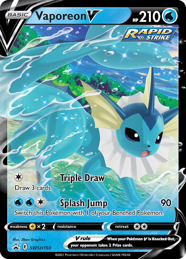 Vaporeon V card front
