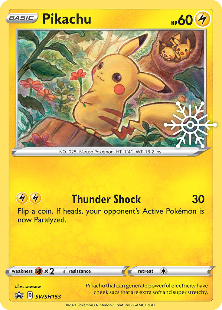 Pikachu card front