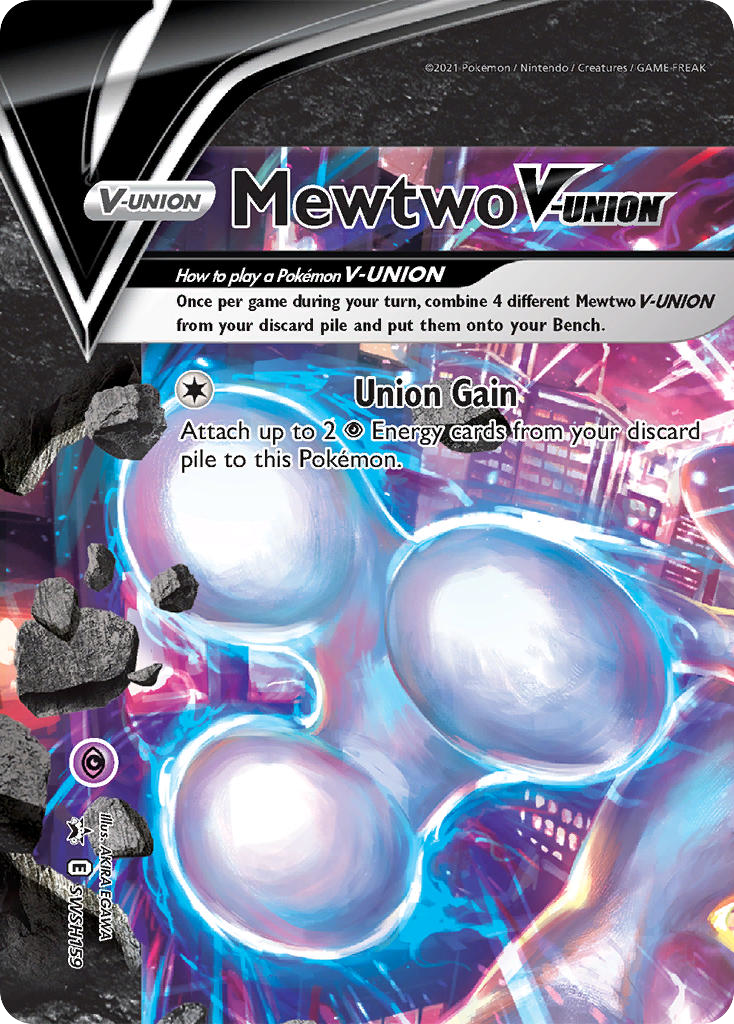 Mewtwo V-UNION card front