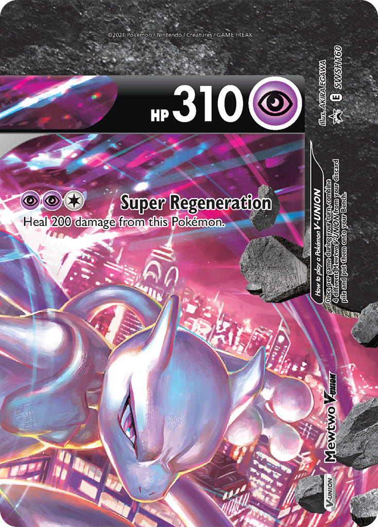 Mewtwo V-UNION card front