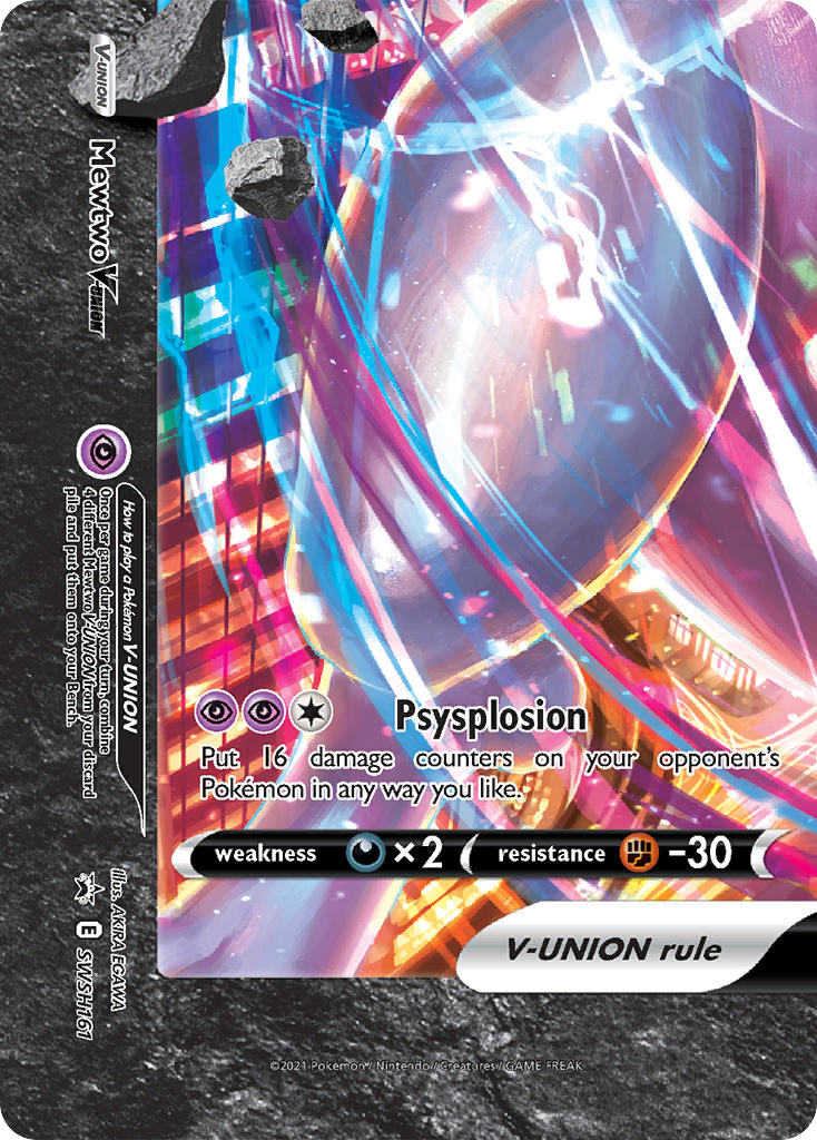 Mewtwo V-UNION card front