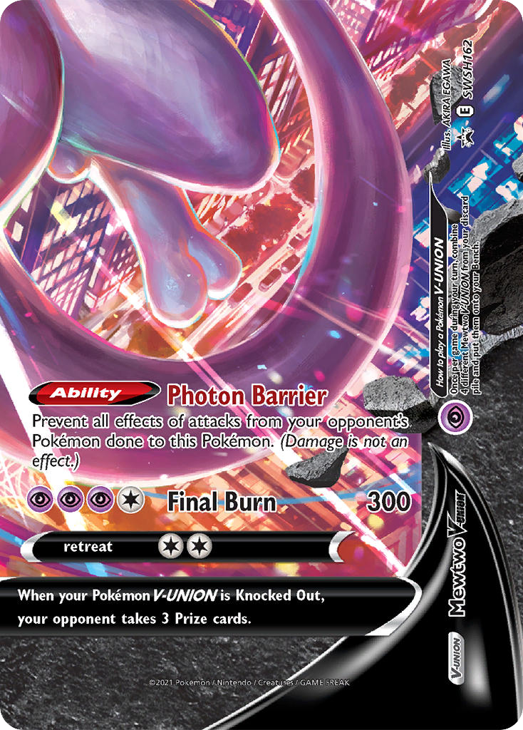 Mewtwo V-UNION card front