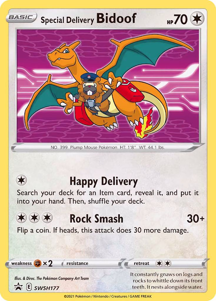 Special Delivery Bidoof card front