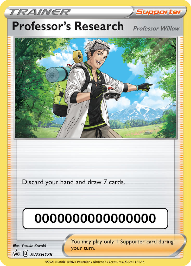 Professor's Research card front