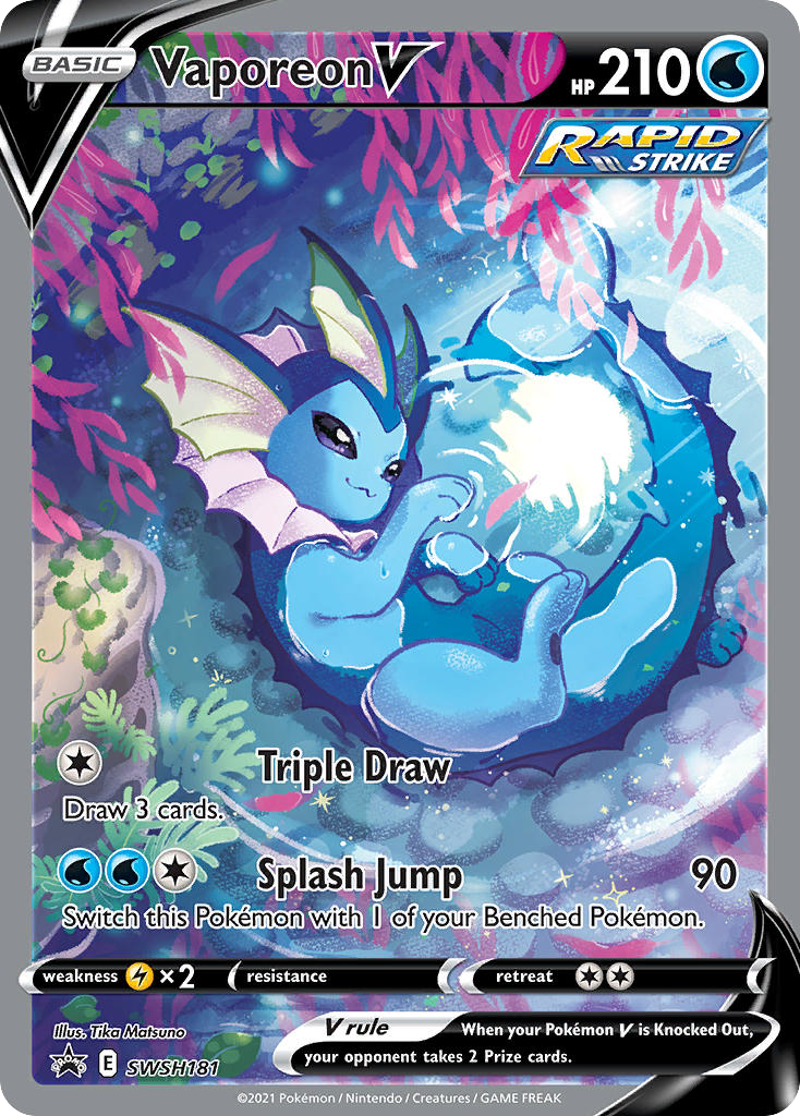 Vaporeon V card front