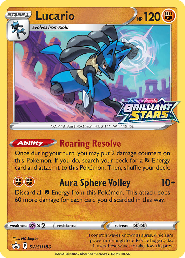 Lucario card front