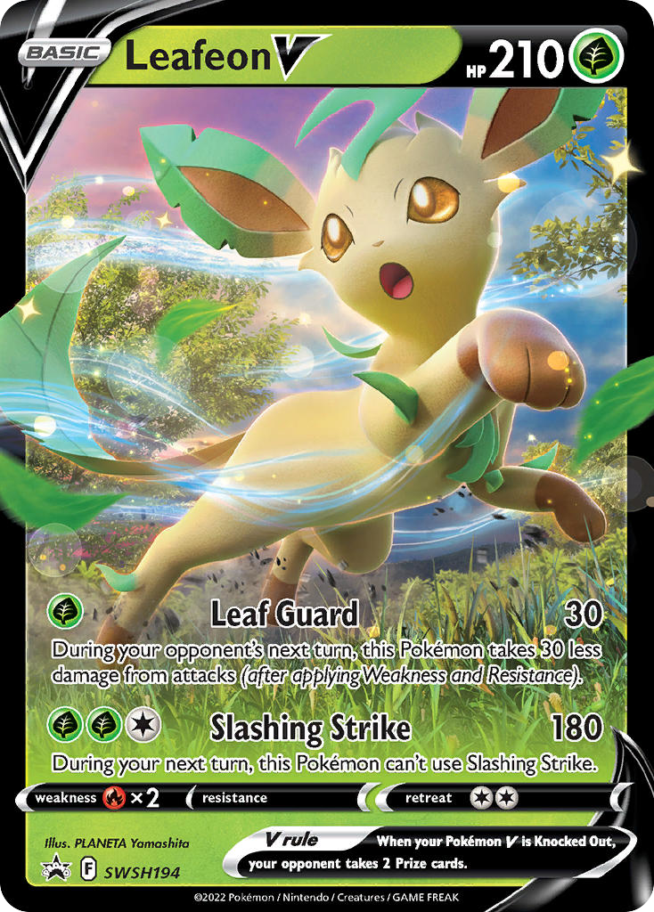 Leafeon V card front