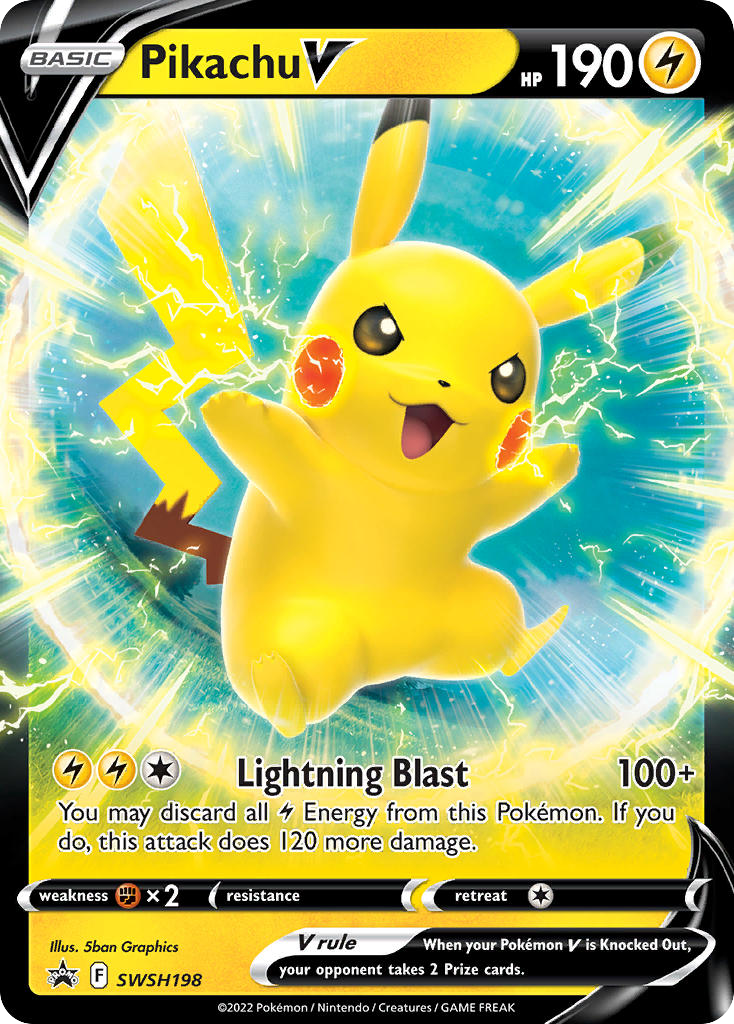 Pikachu V card front