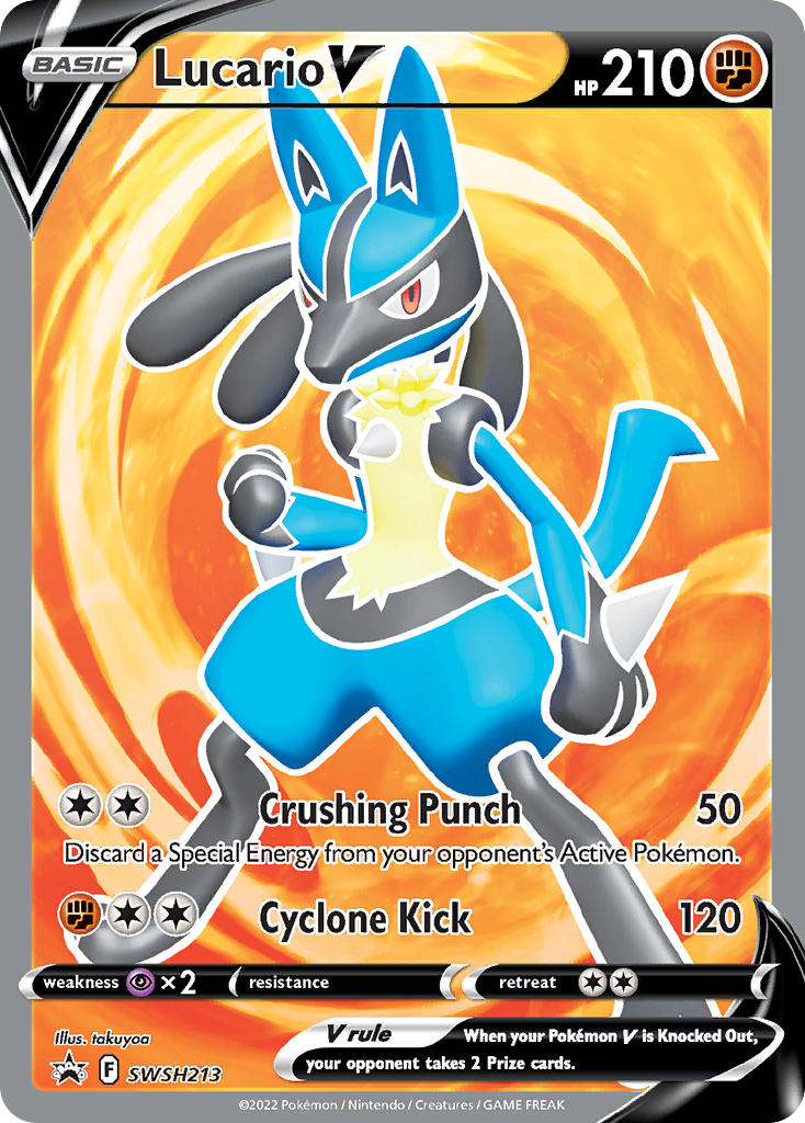 Lucario V card front