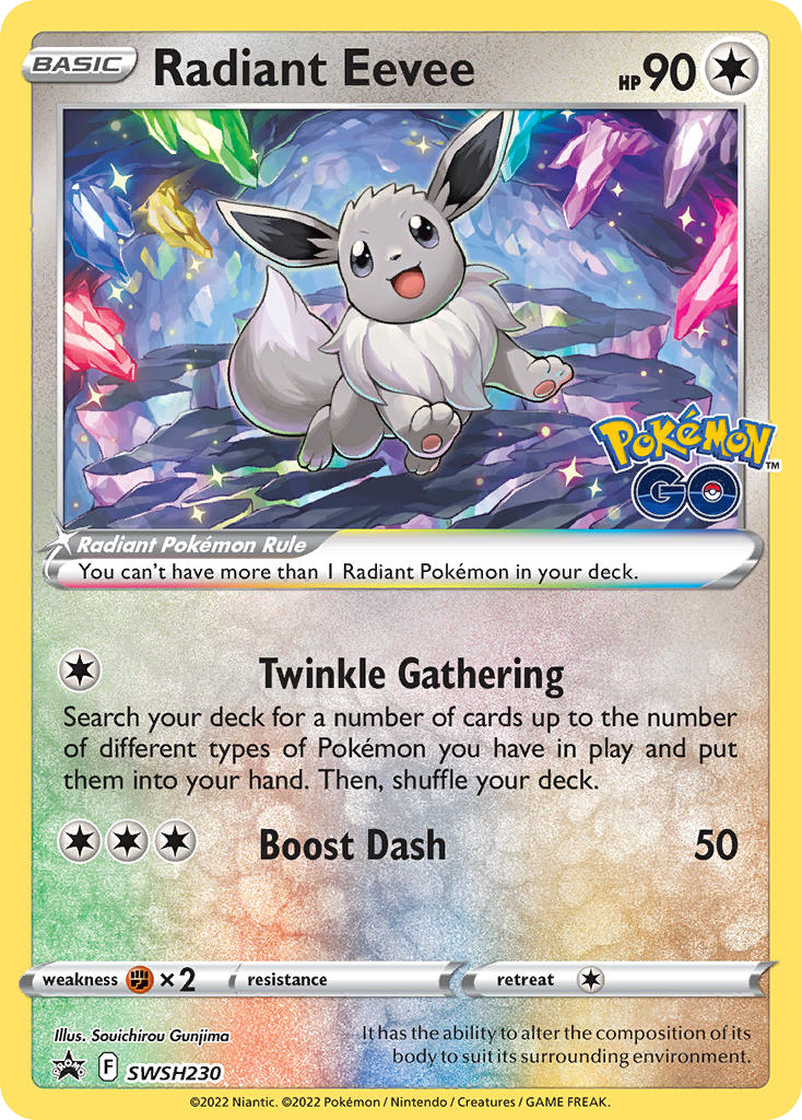 Radiant Eevee card front