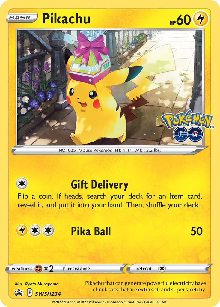 Pikachu card front