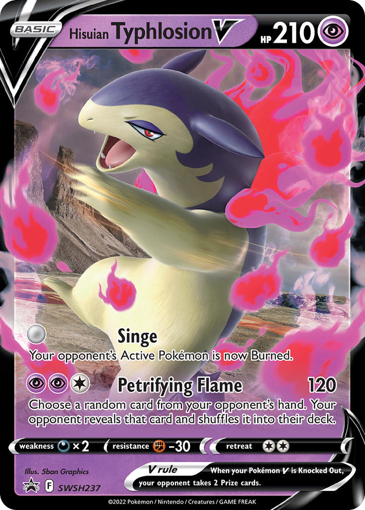 Hisuian Typhlosion V card front