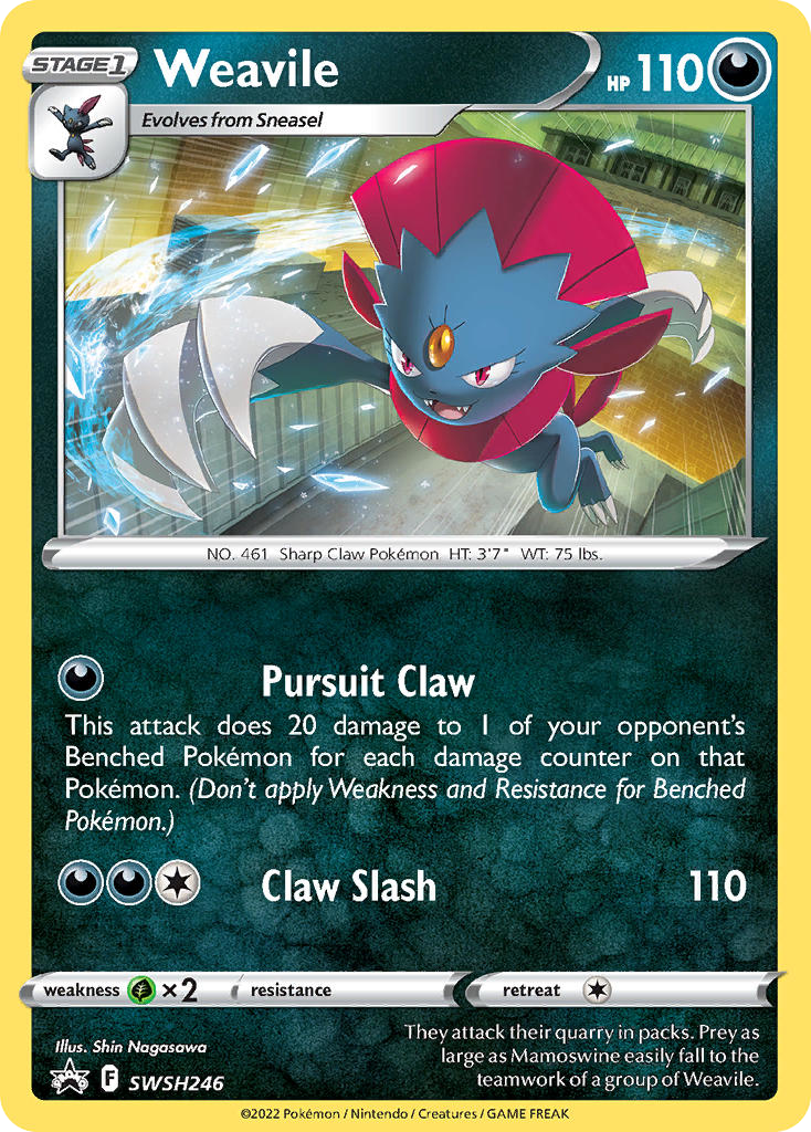 Weavile card front