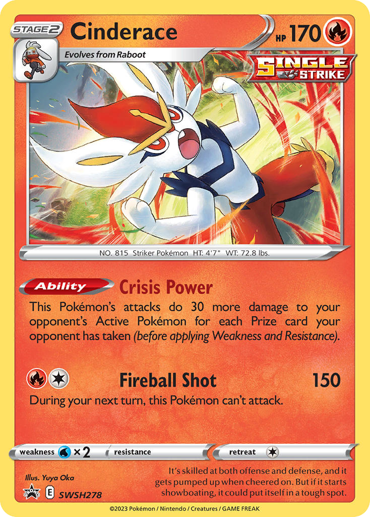 Cinderace card front