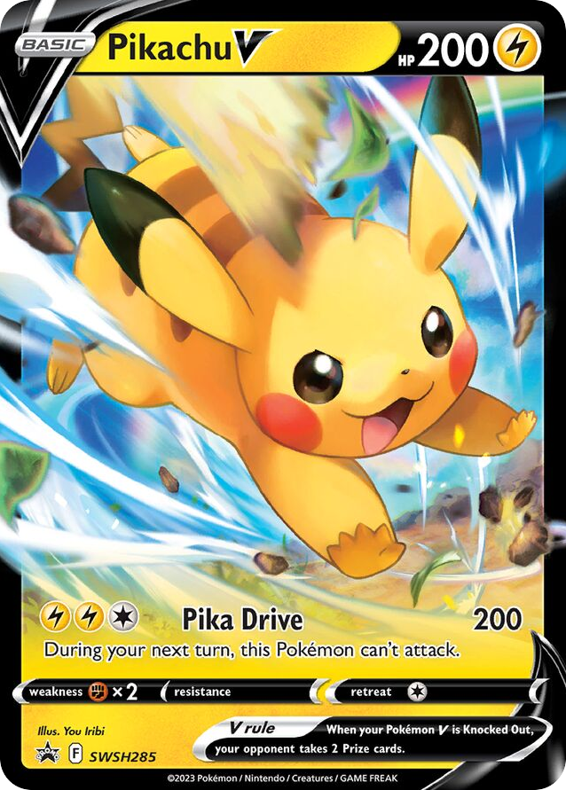 Pikachu V card front