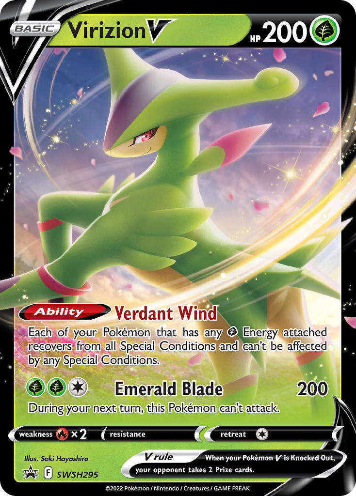 Virizion V card front