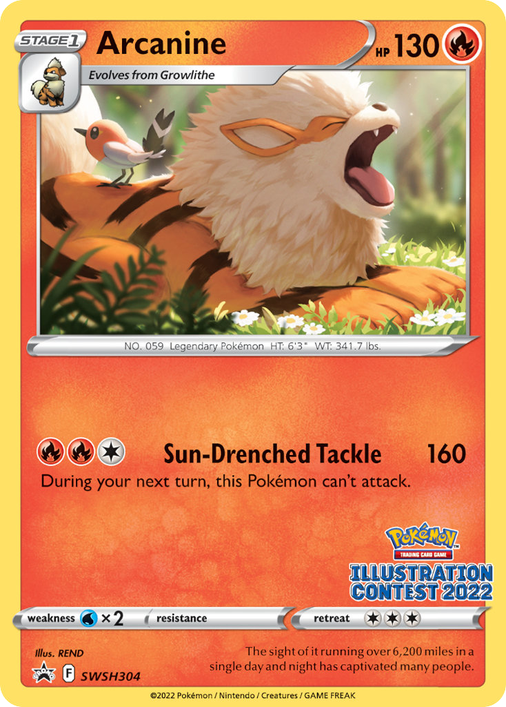 Arcanine card front