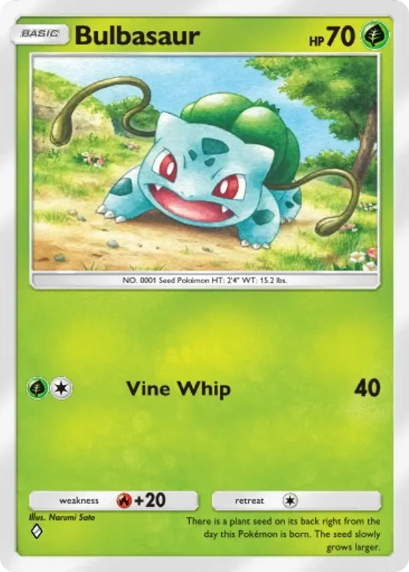 Bulbasaur card front