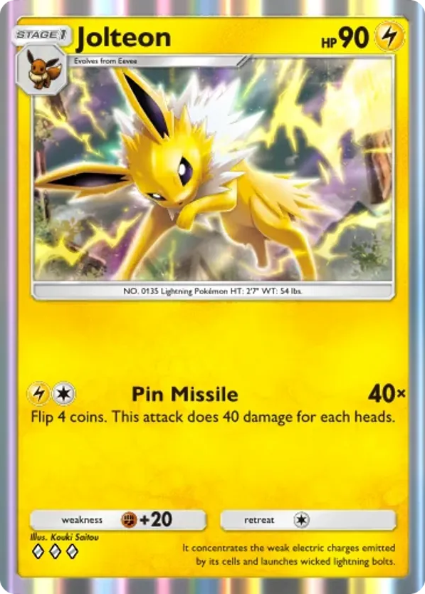 Jolteon card front