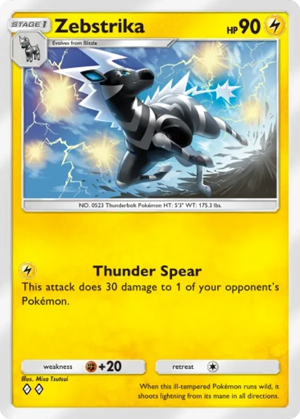 Zebstrika card front