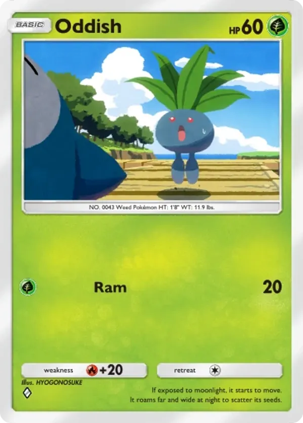 Oddish card front