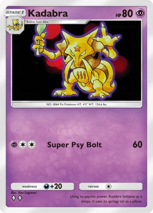 Kadabra card front