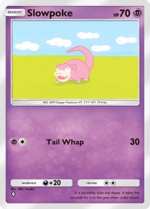 Slowpoke card front