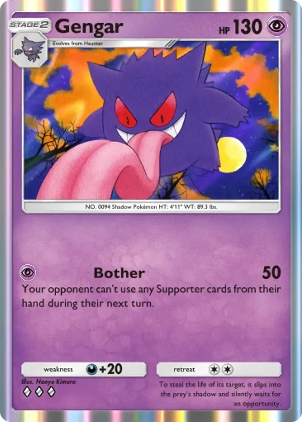 Gengar card front