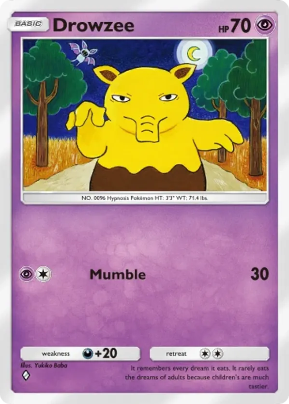 Drowzee card front