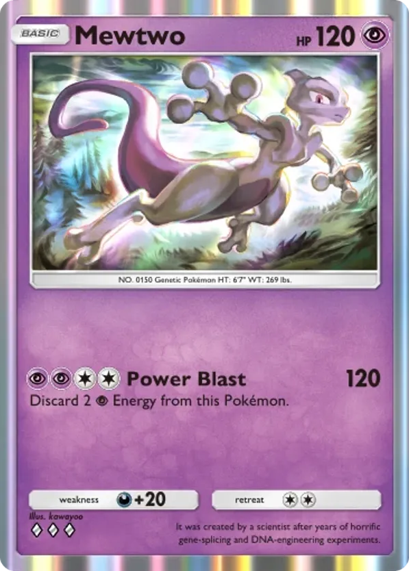 Mewtwo card front