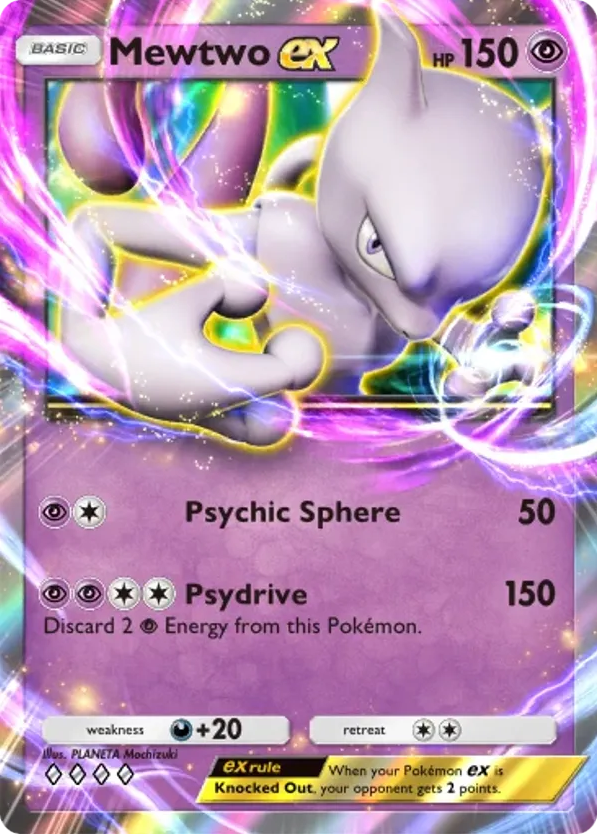 Mewtwo ex card front