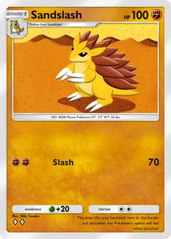 Sandslash card front