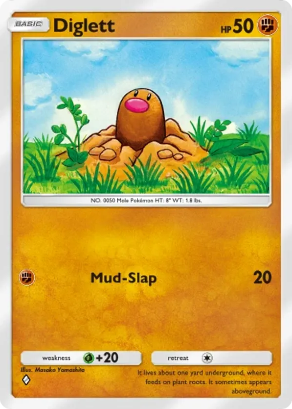 Diglett card front
