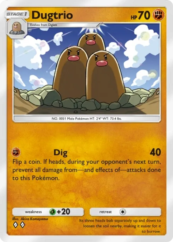 Dugtrio card front