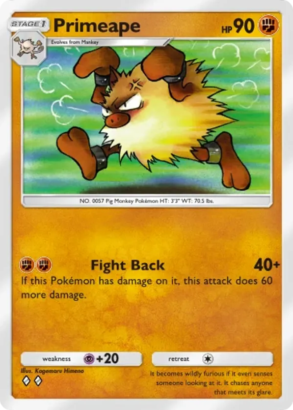 Primeape card front